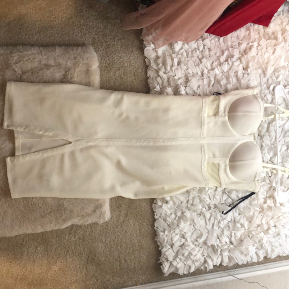 Cream pencil dress